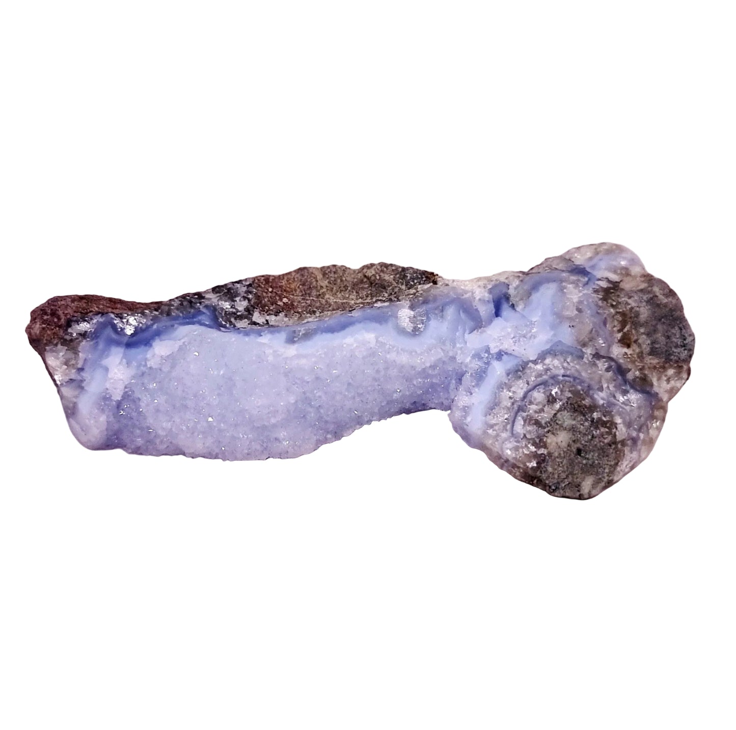 BLUE LACE AGATE GEODE 155 g - COMMUNICATION & COURAGE