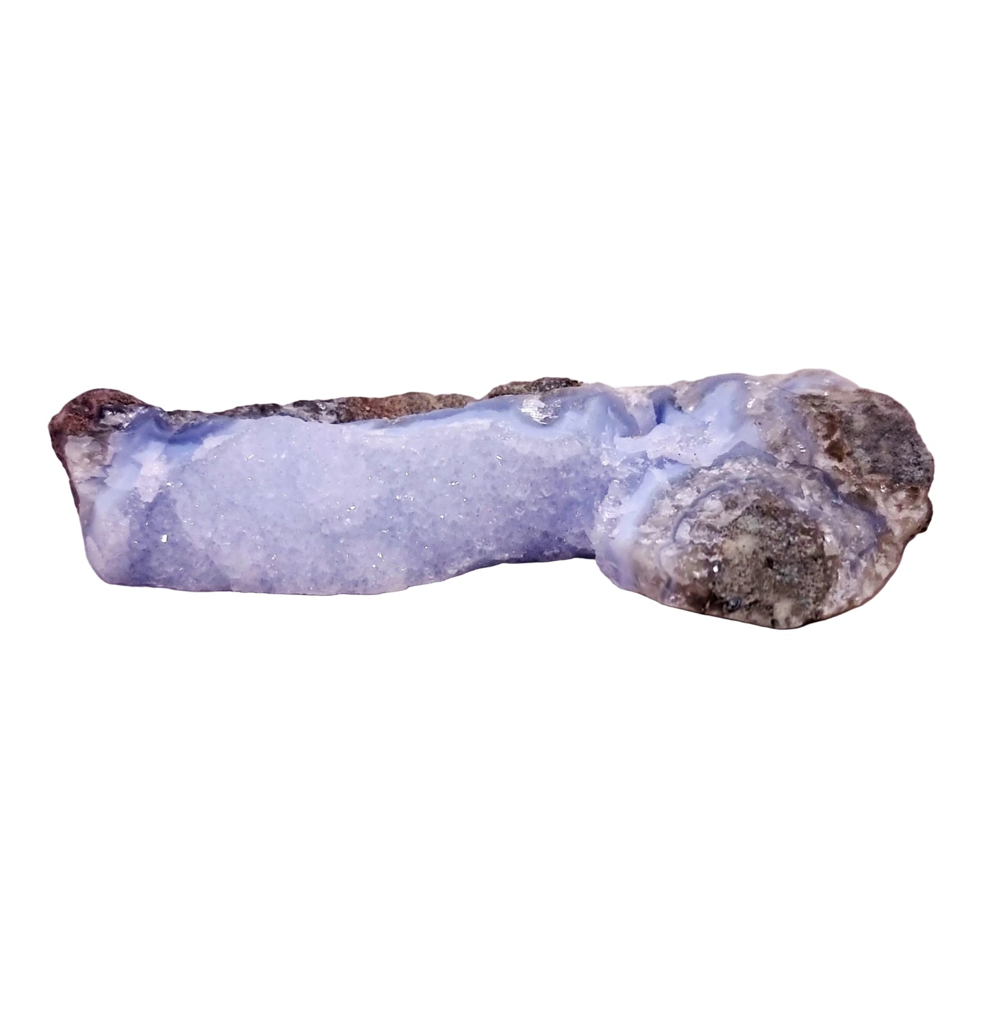 BLUE LACE AGATE GEODE 155 g - COMMUNICATION & COURAGE
