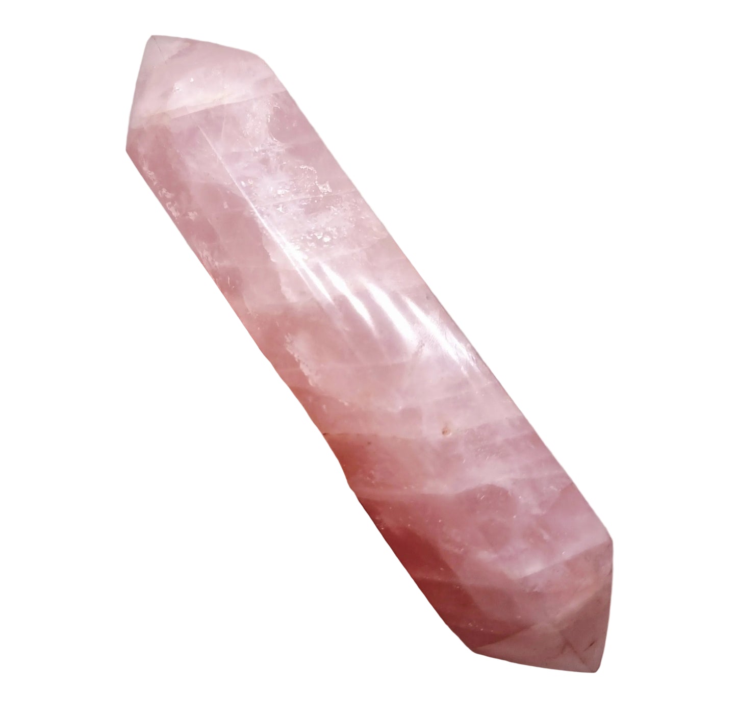 ROSE QUARTZ DOUBLE TERMINATED WAND - UNCONDITIONAL LOVE