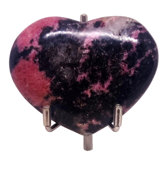 RHODONITE POLISHED HEART 7 x 6 cm - LOVE & COMPASSION