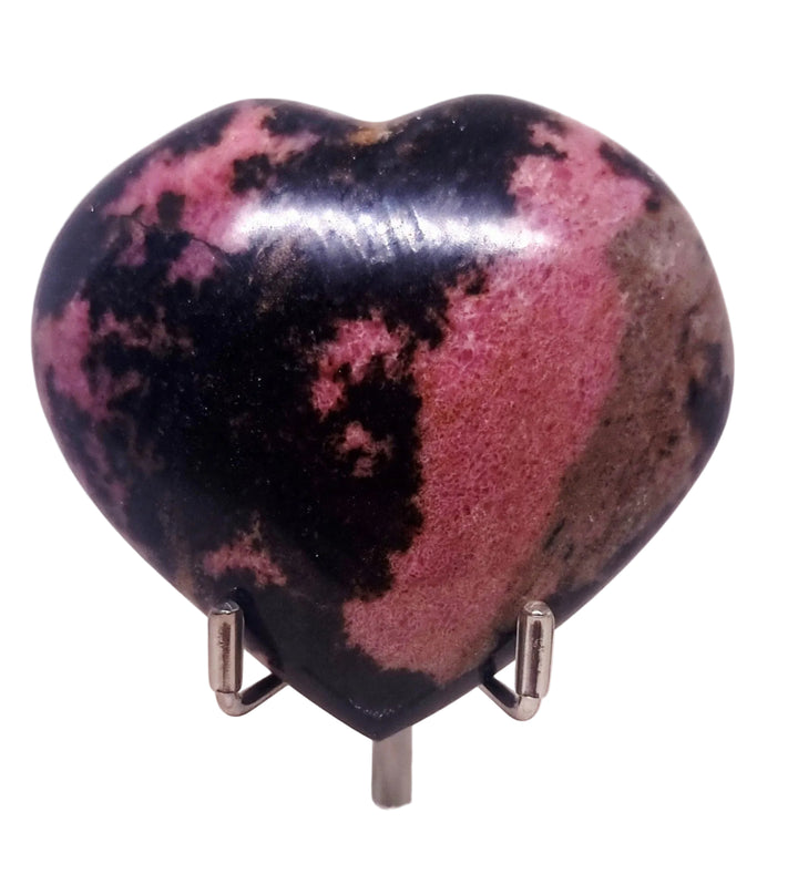 Rhodonite Polished Heart 378 G - Wildlings Crystals South Africa