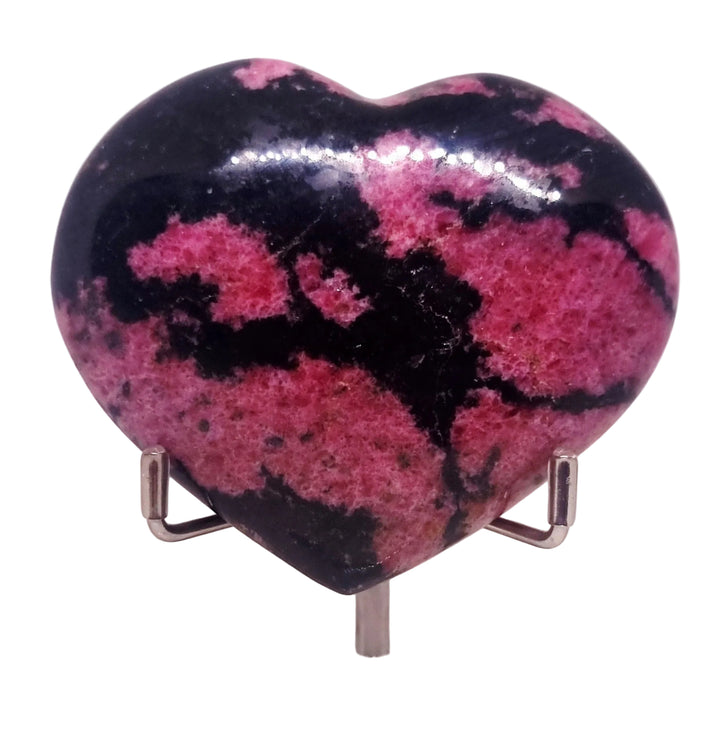 Rhodonite Polished Heart 432 G - Wildlings Crystals South Africa