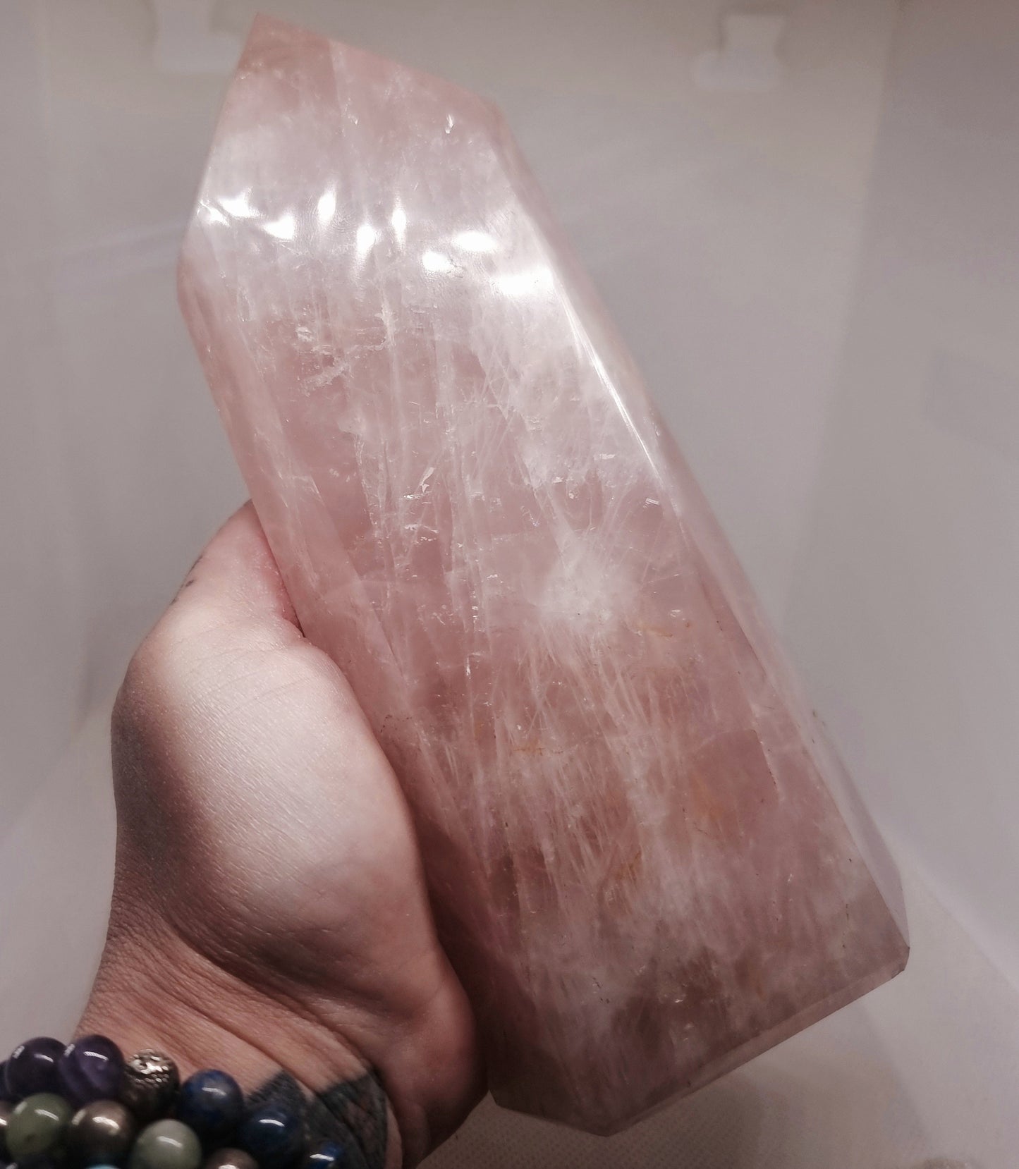 ROSE QUARTZ POLISHED TOWER 18 cm - UNCONDITIONAL LOVE