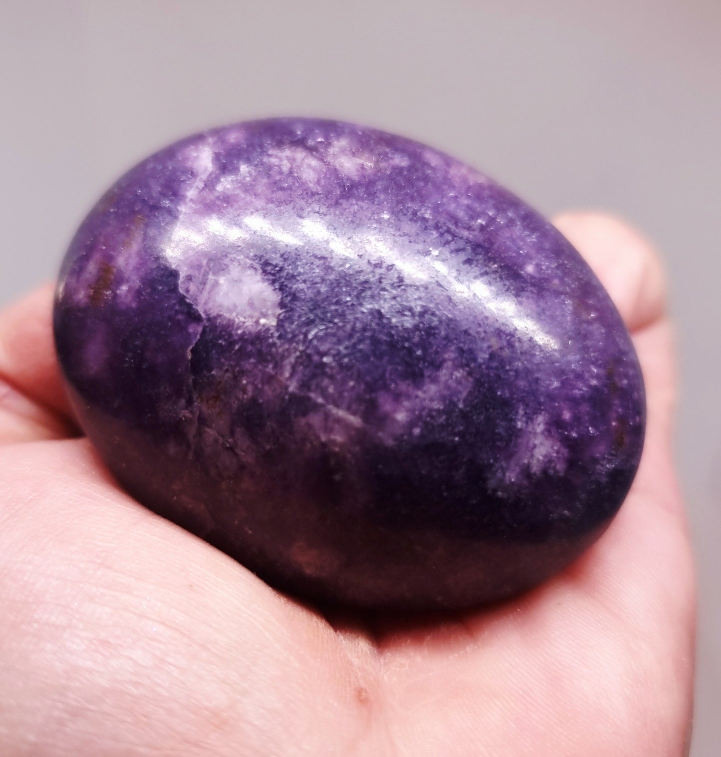 LEPIDOLITE POLISHED GALLETS - AKASHIC RECORDS