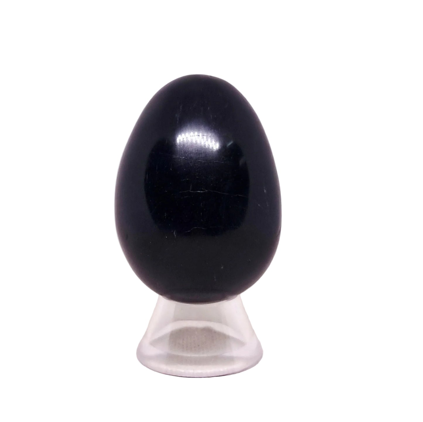 BLACK TOURMALINE POLISHED EGGS - SHAMANIC PROTECTION