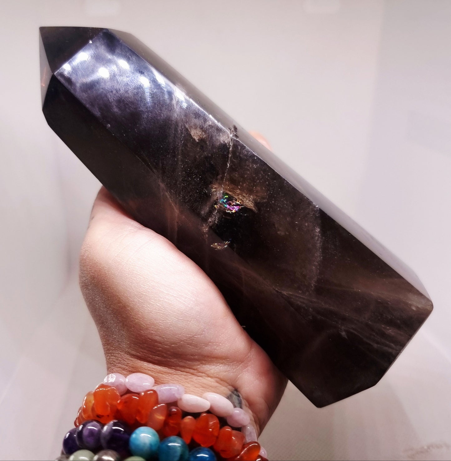 SMOKY WINDOW QUARTZ TOWER 810 g - GROUNDING & PROTECTION