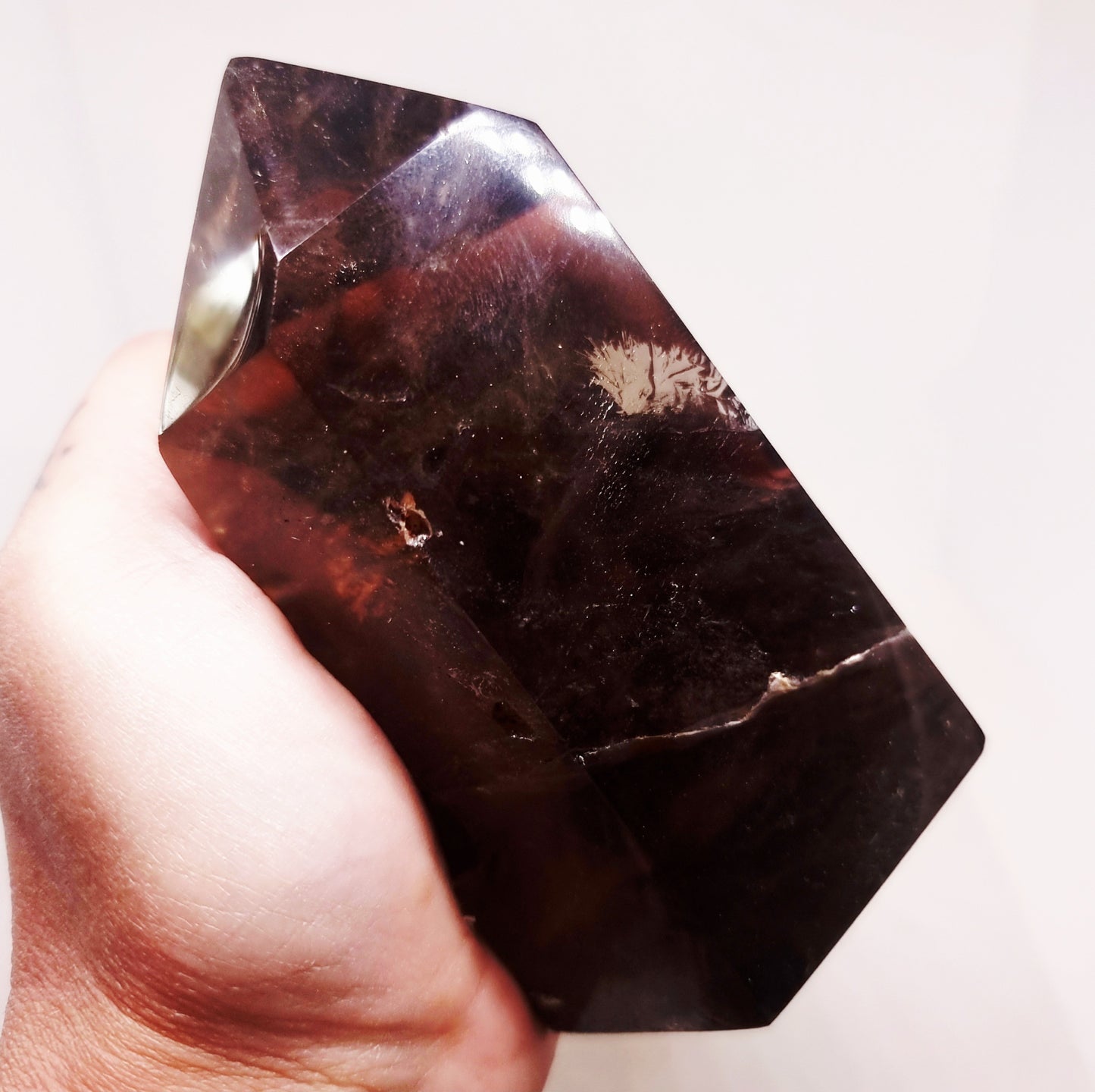 SMOKY WINDOW QUARTZ TOWER 515 g - GROUNDING & PROTECTION