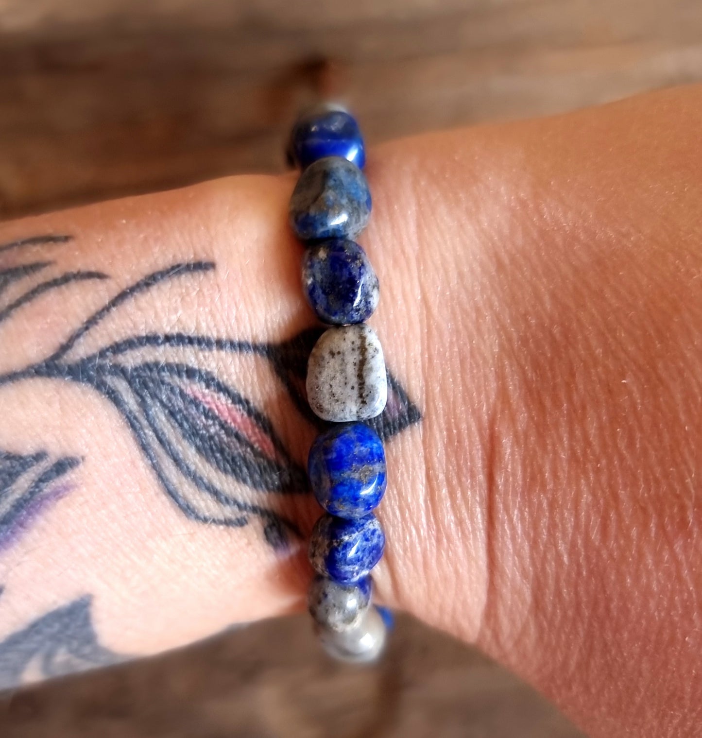 LAPIS LAZULI NUGGET BRACELET - INTUITION