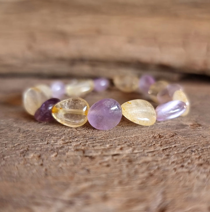 Ametrine nugget crystal bracelet for intuition - Wildlings Crystals