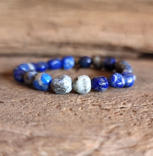 LAPIS LAZULI NUGGET BRACELET - INTUITION