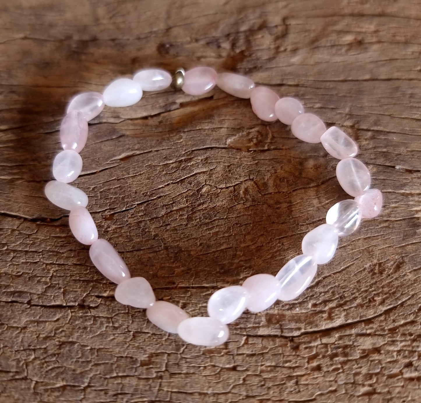 ROSE QUARTZ NUGGET BRACELET - UNCONDITIONAL LOVE
