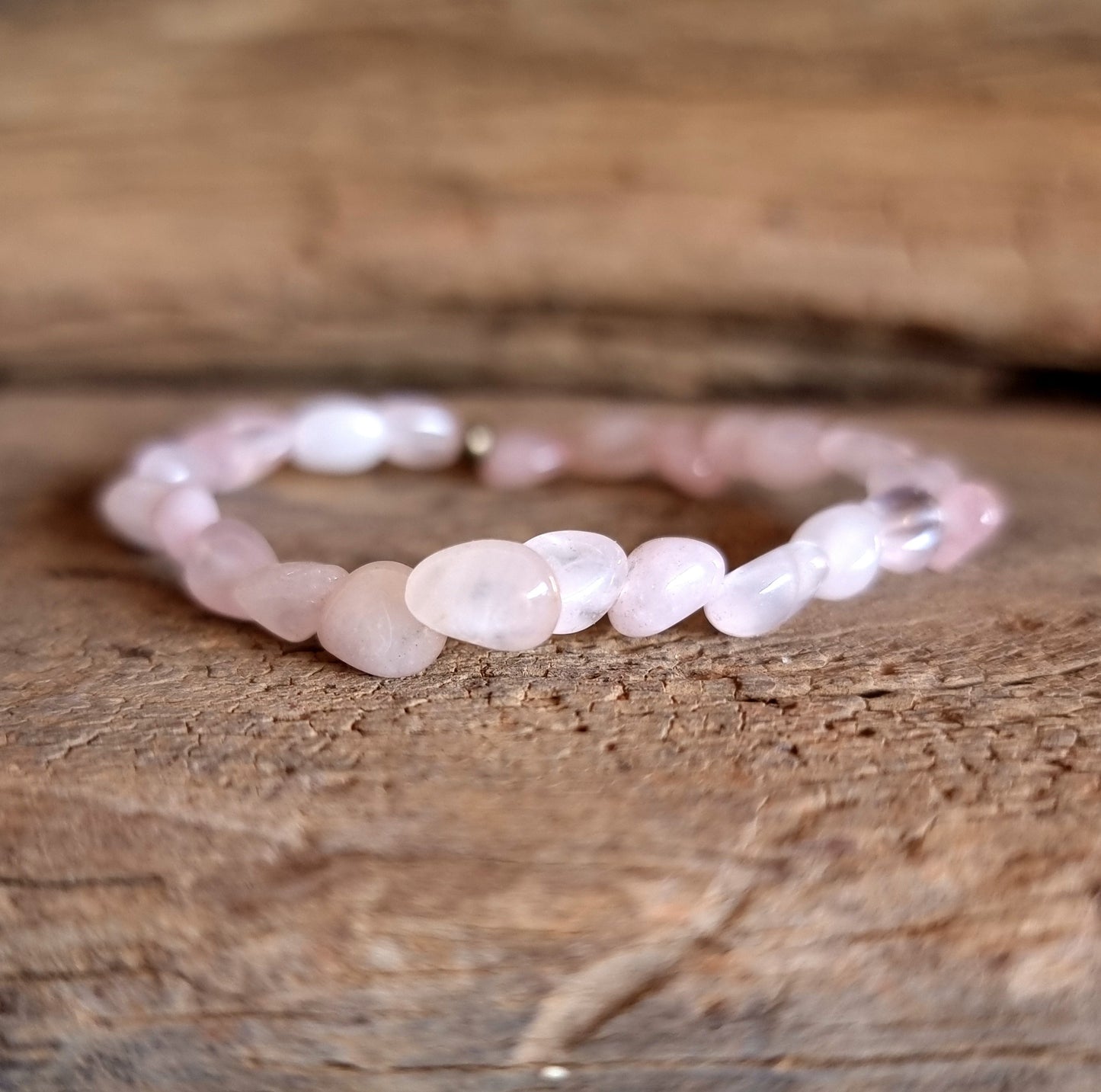 ROSE QUARTZ NUGGET BRACELET - UNCONDITIONAL LOVE