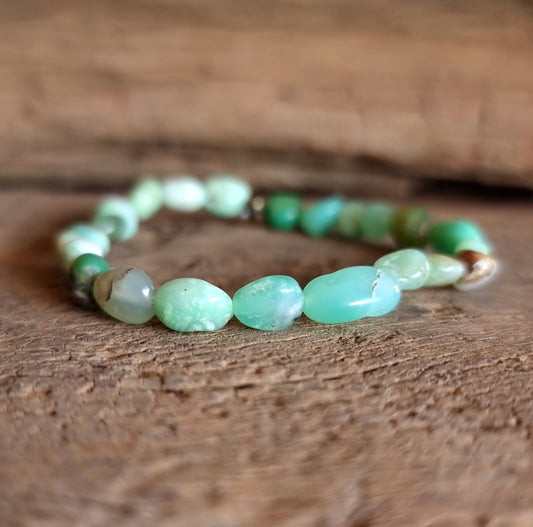 CHRYSOPRASE NUGGET BRACELET - HEARTBREAK HEALER