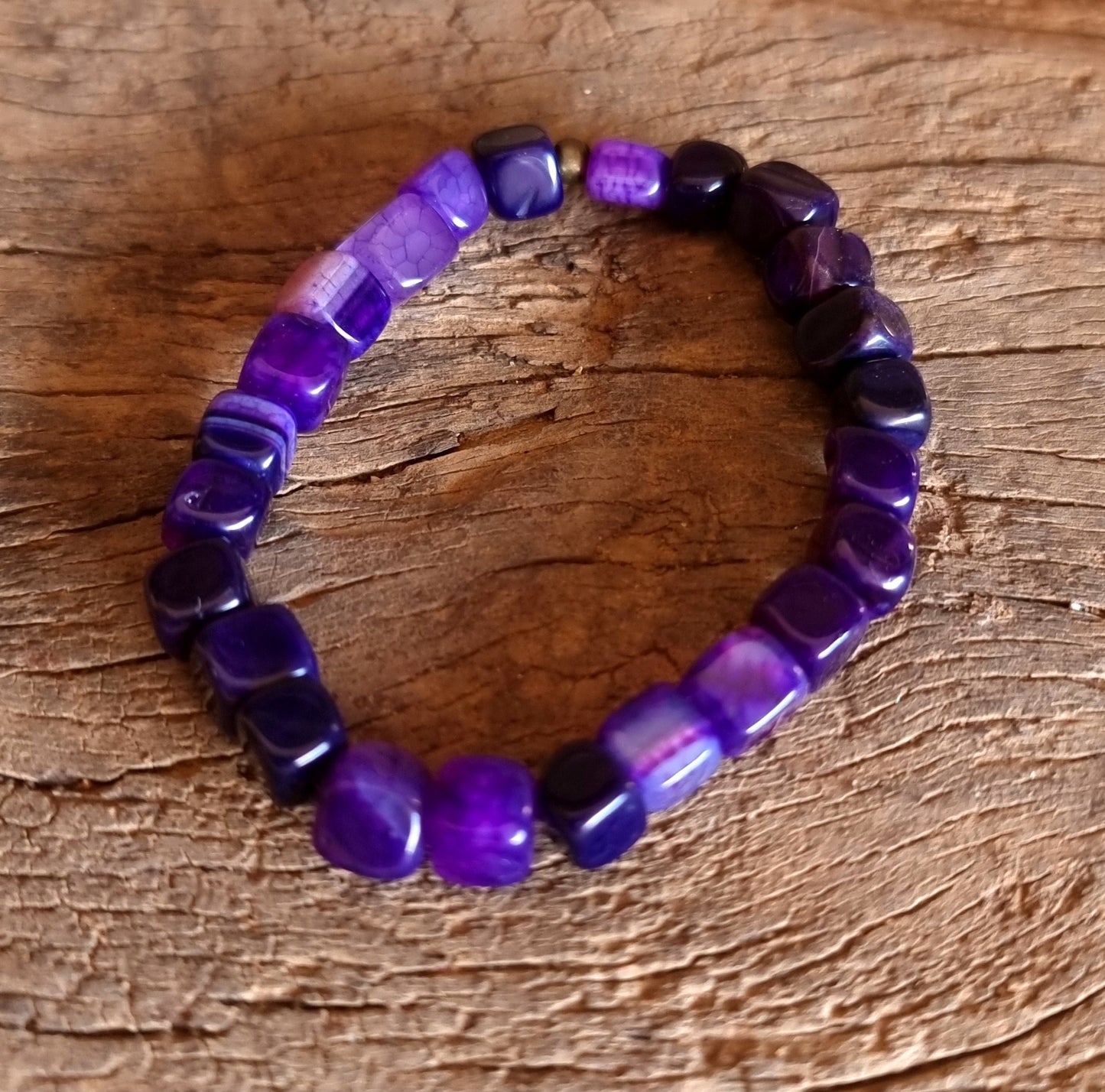PURPLE AGATE NUGGET BRACELET - INTUITION