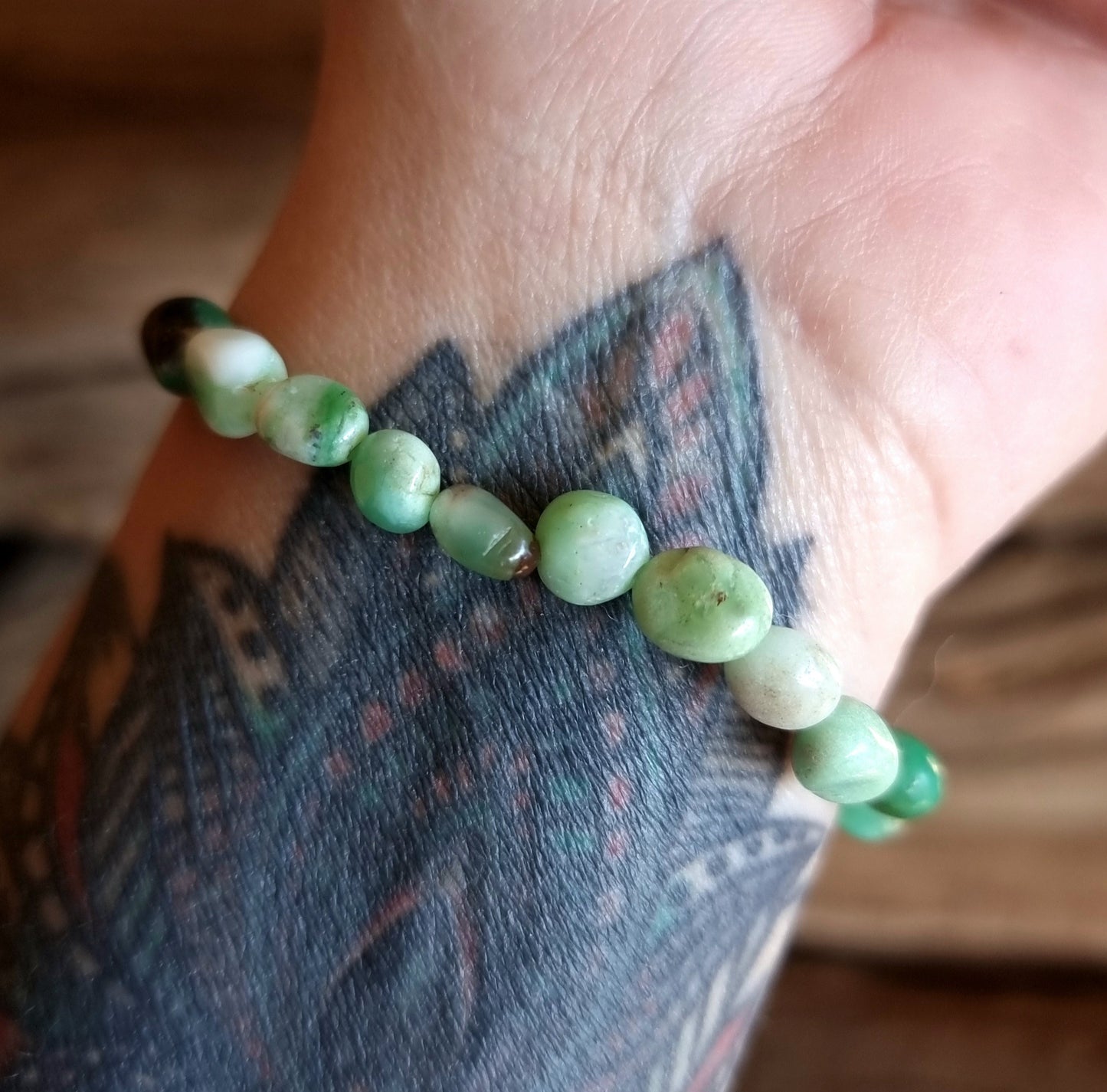 CHRYSOPRASE NUGGET BRACELET - HEARTBREAK HEALER