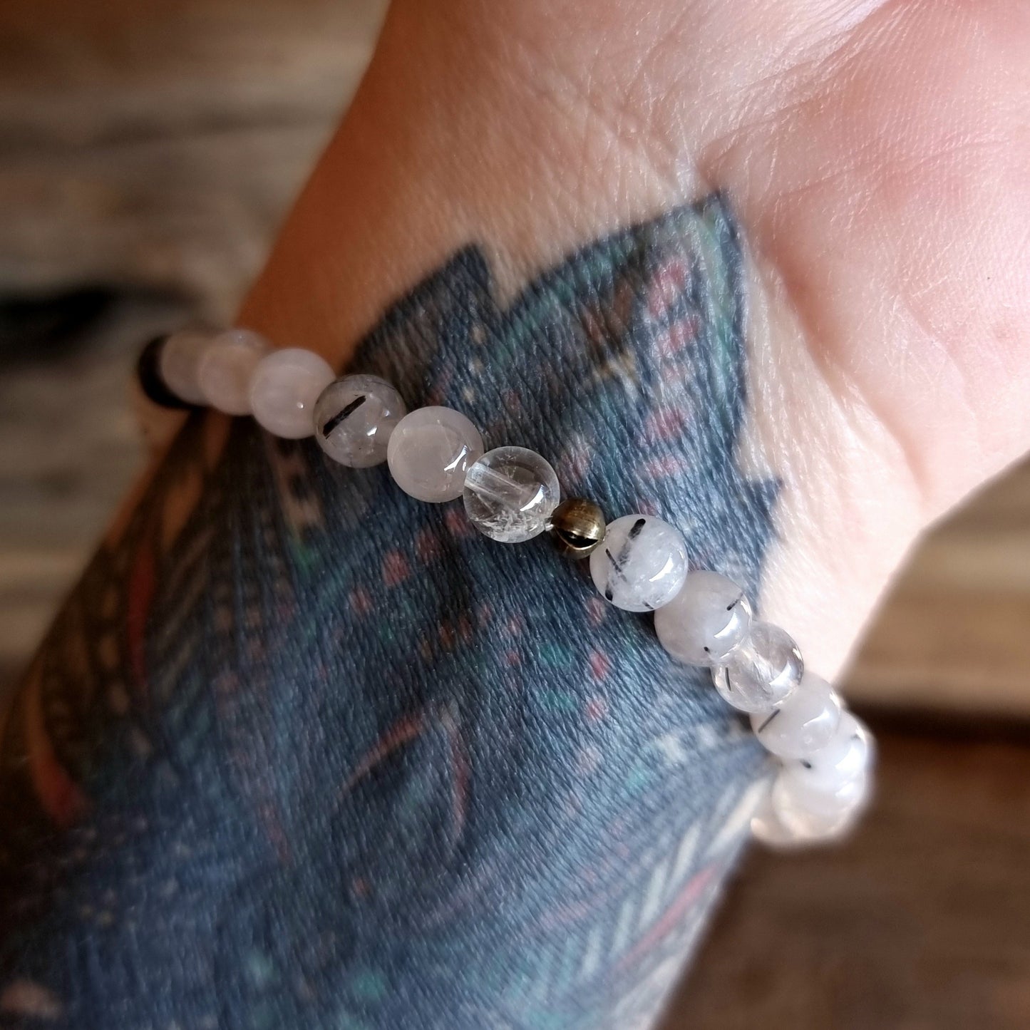 TOURMALATED QUARTZ BRACELET 6 mm - PROTECTION