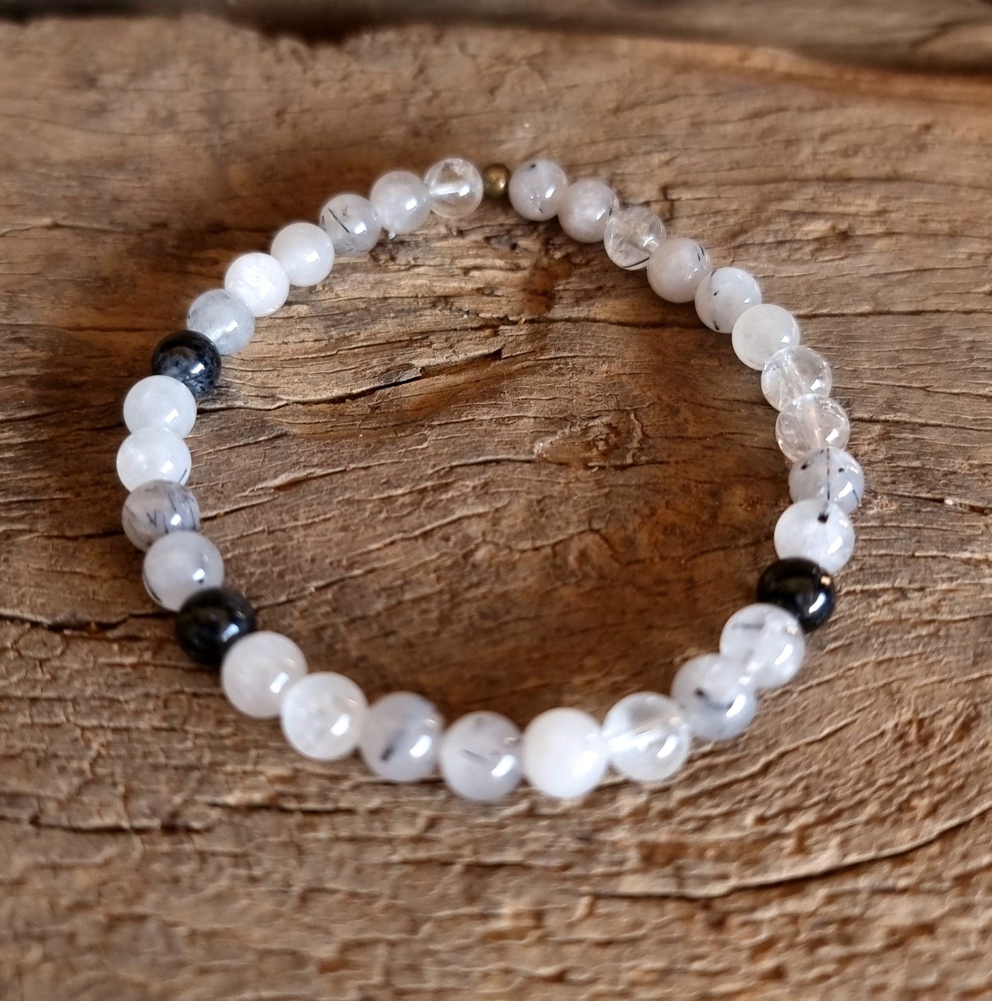 TOURMALATED QUARTZ BRACELET 6 mm - PROTECTION