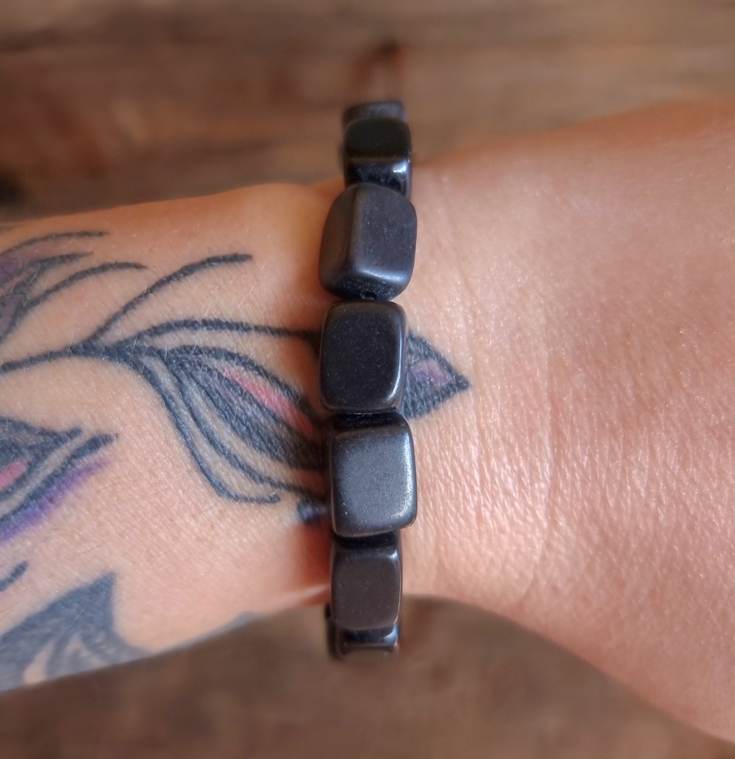 BLACK OBSIDIAN NUGGET BRACELET - PROTECTION