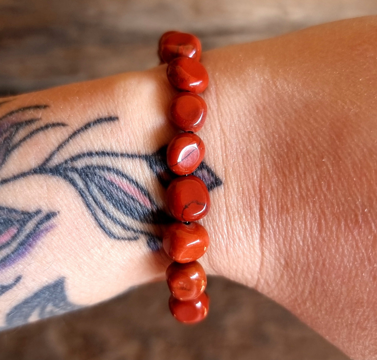 RED JASPER NUGGET BRACELET - GROUNDING & PROTECTION