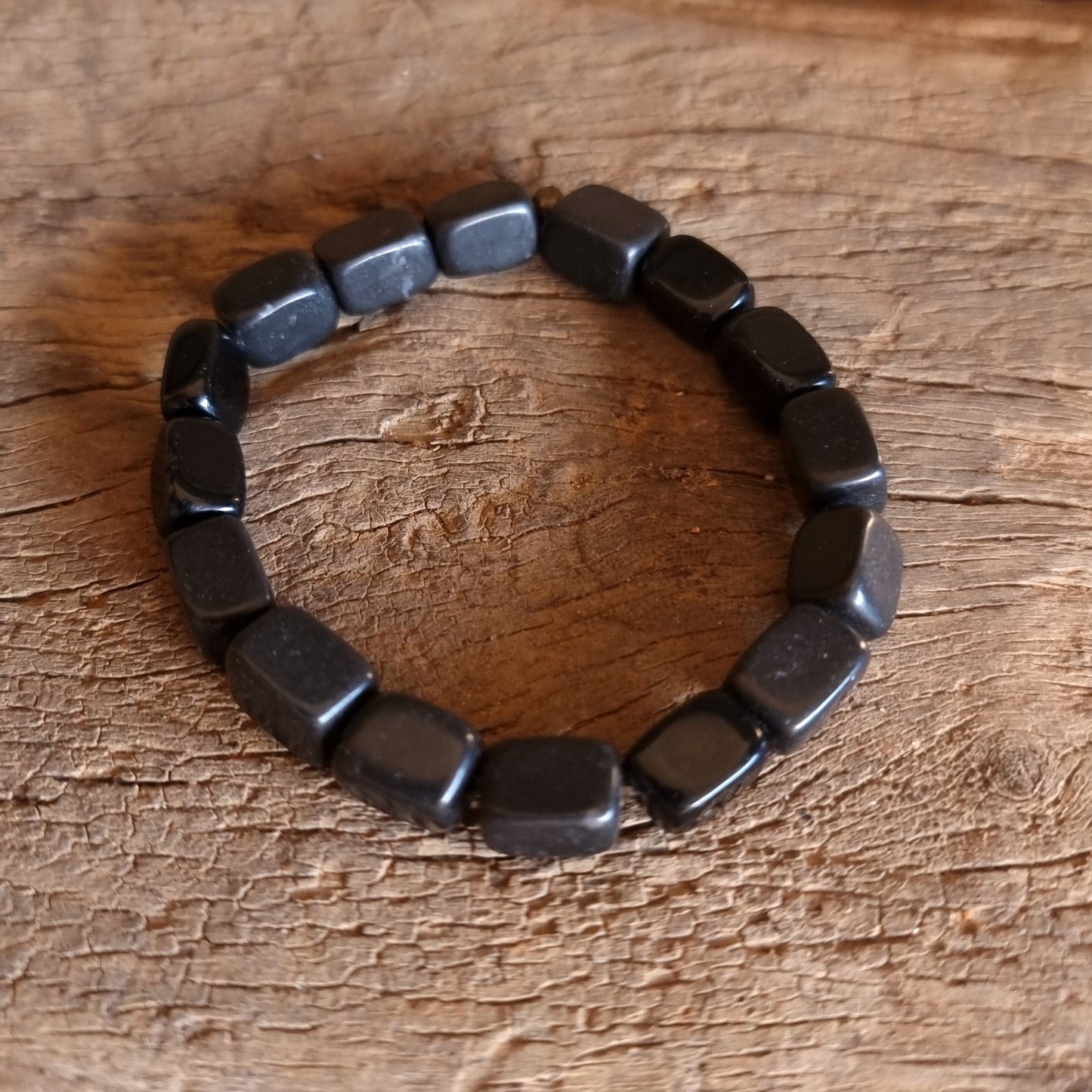 BLACK OBSIDIAN NUGGET BRACELET - PROTECTION