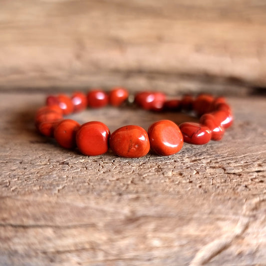 RED JASPER NUGGET BRACELET - GROUNDING & PROTECTION
