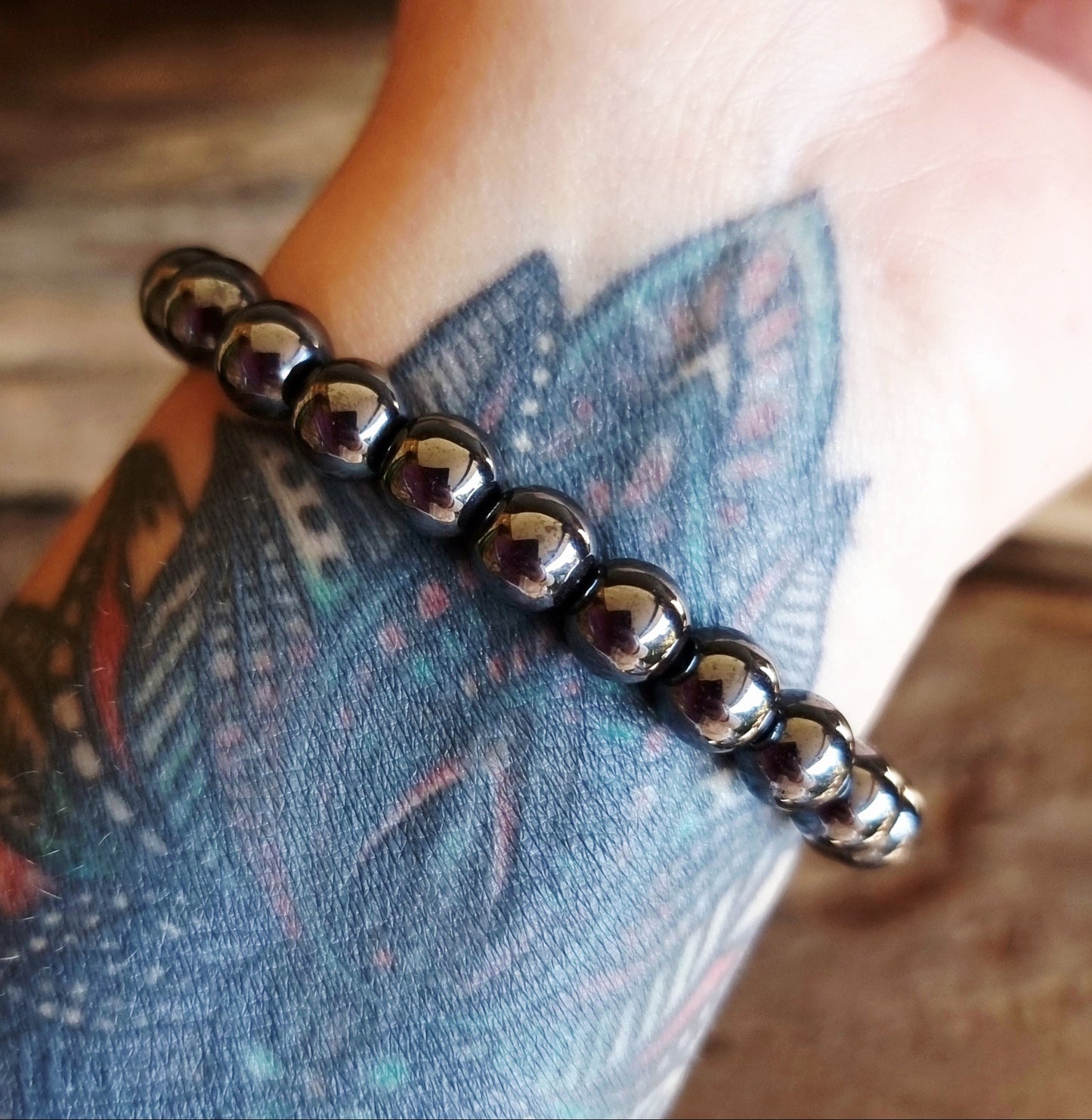 HEMATITE ENERGY BRACELET 8 mm - GROUNDING AND PROTECTION