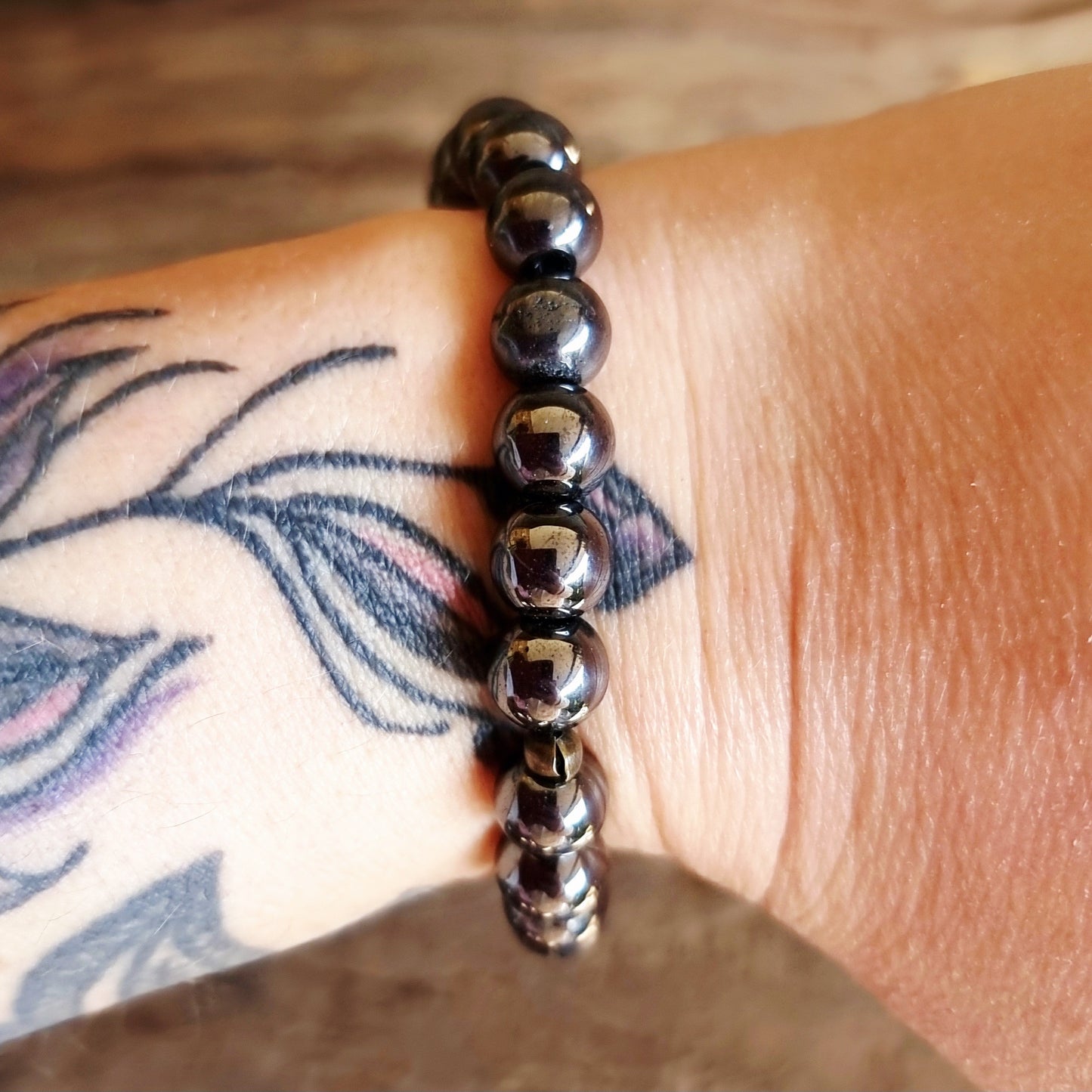 HEMATITE ENERGY BRACELET 8 mm - GROUNDING AND PROTECTION