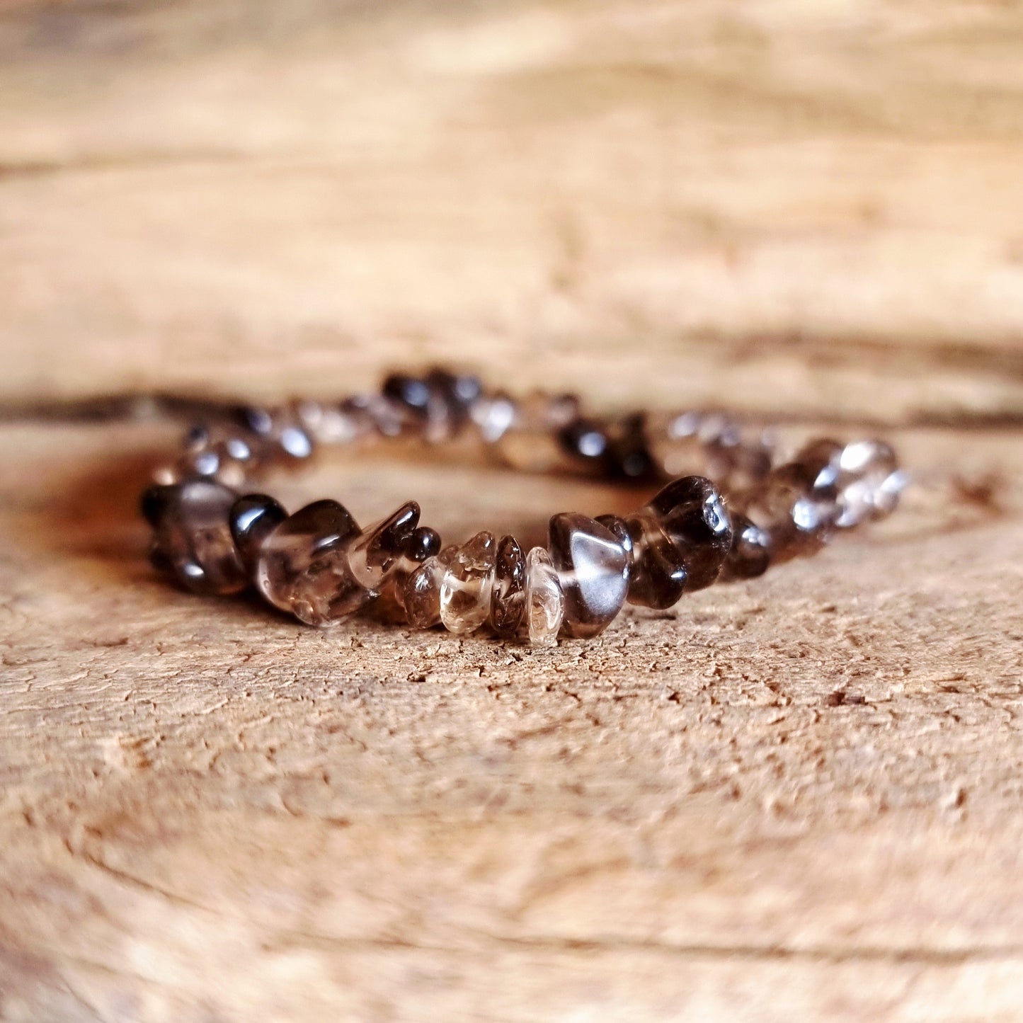 SMOKY QUARTZ CHIPPED BRACELET - GROUNDING & PROTECTION