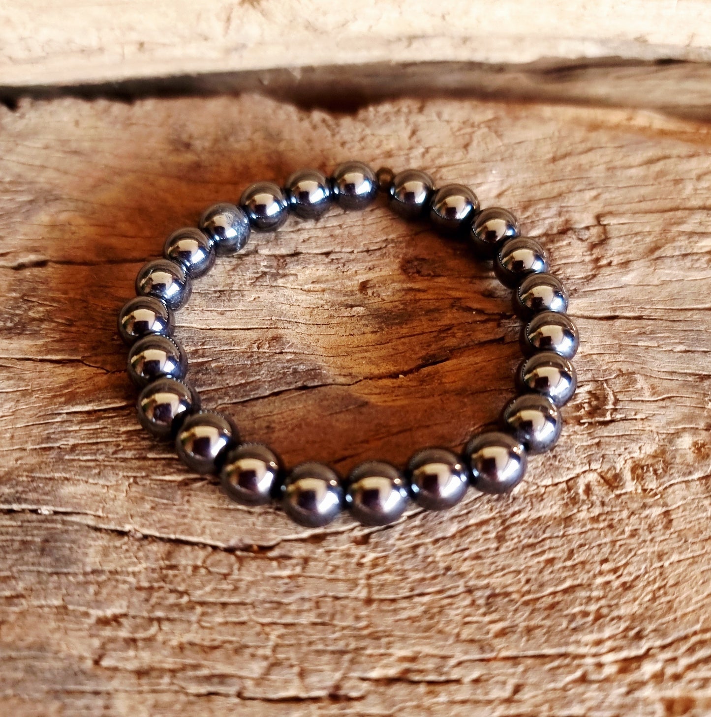 HEMATITE ENERGY BRACELET 8 mm - GROUNDING AND PROTECTION