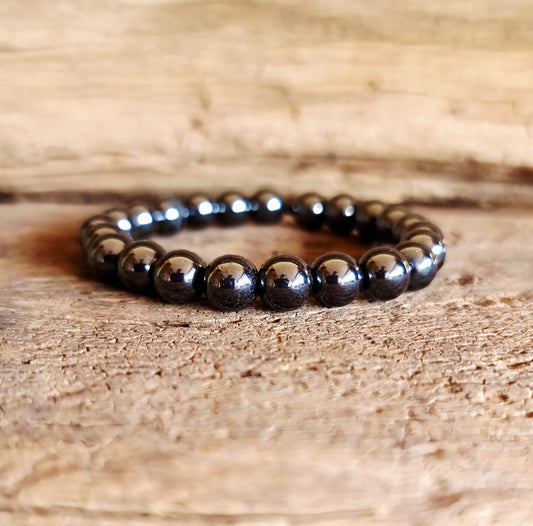 HEMATITE ENERGY BRACELET 8 mm - GROUNDING AND PROTECTION
