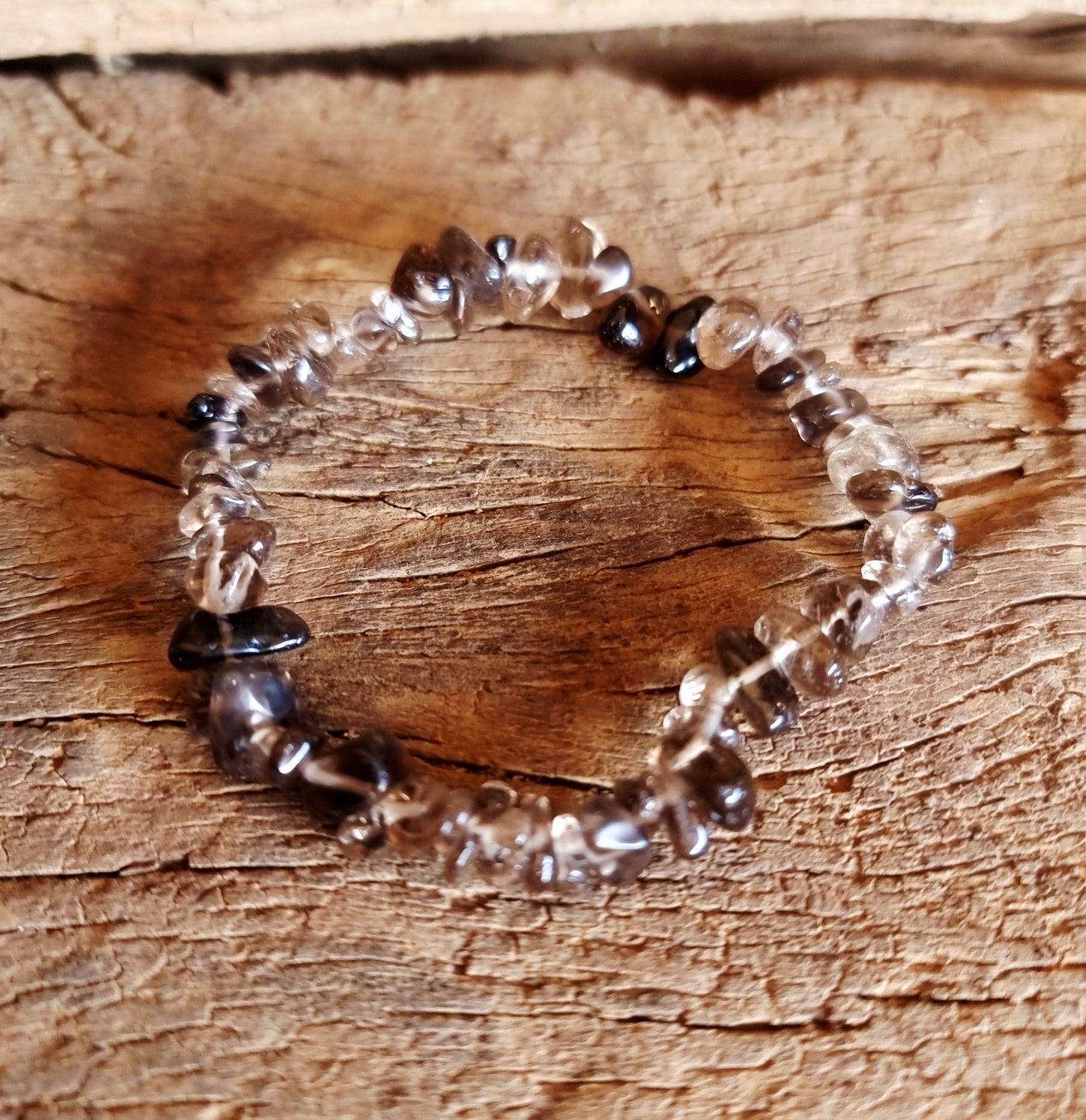 SMOKY QUARTZ CHIPPED BRACELET - GROUNDING & PROTECTION