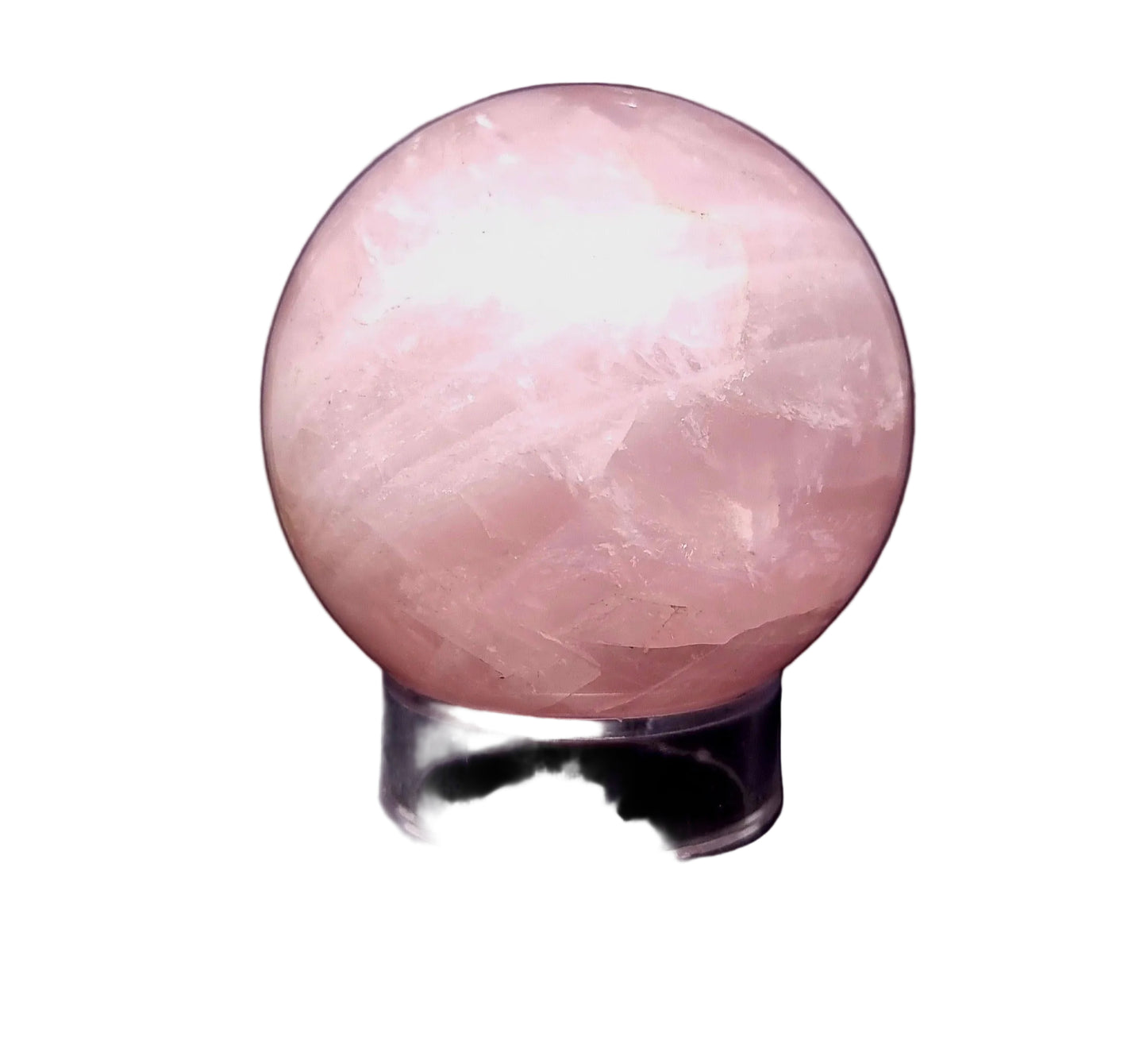 ROSE QUARTZ WITH STAR ASTERISM POLISHED SPHERE 6 cm ( 477g )
