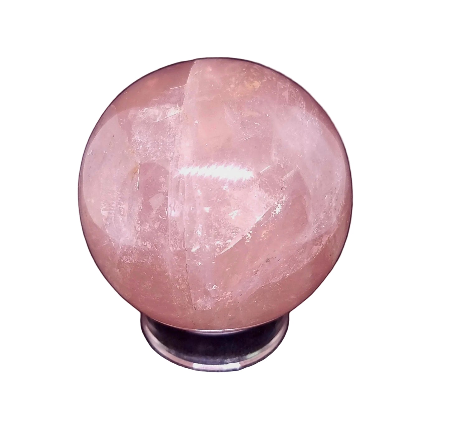 ROSE QUARTZ WITH STAR ASTERISM POLISHED SPHERE 6 cm ( 519g )