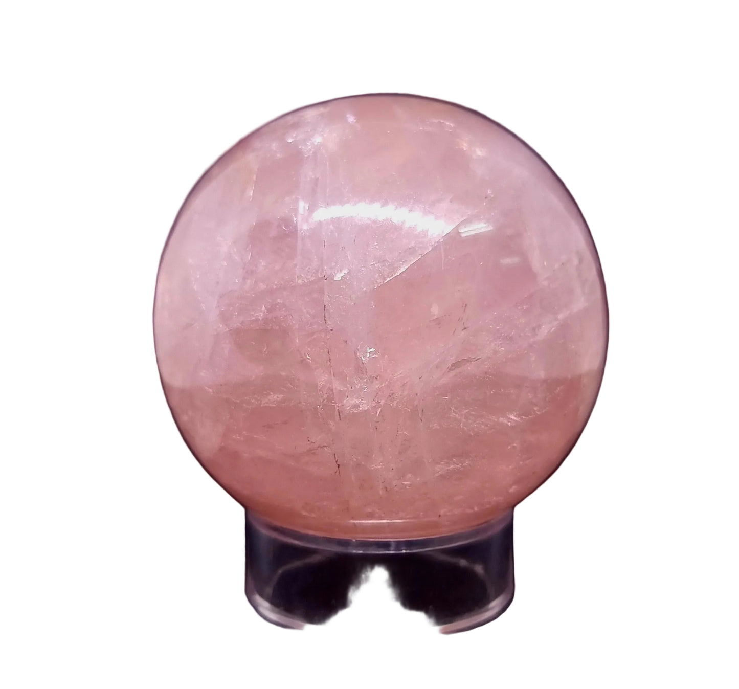 ROSE QUARTZ WITH STAR ASTERISM POLISHED SPHERE 6 cm ( 519g )