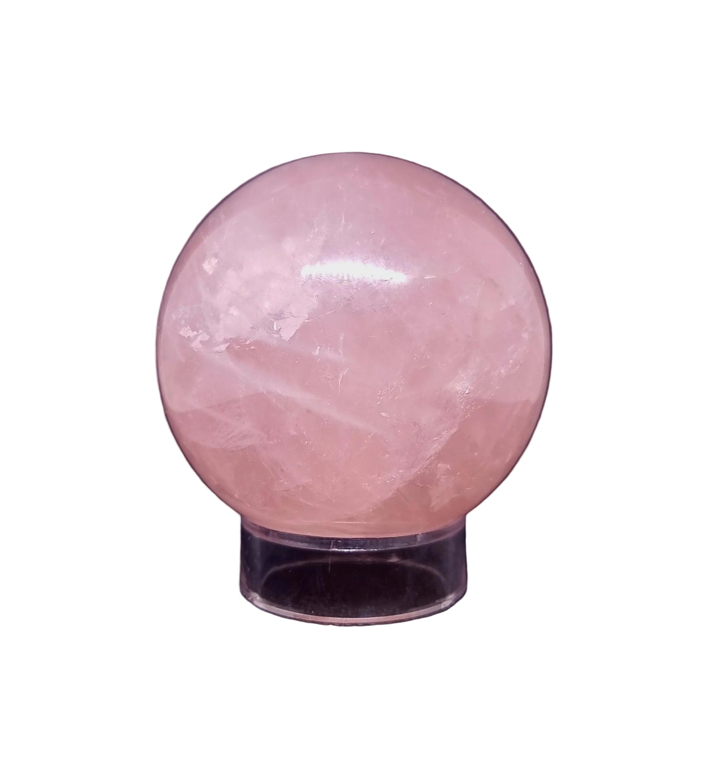 ROSE QUARTZ WITH STAR ASTERISM POLISHED SPHERE 7 cm ( 589g )