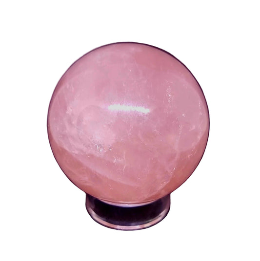 ROSE QUARTZ WITH STAR ASTERISM POLISHED SPHERE 7 cm ( 589g )