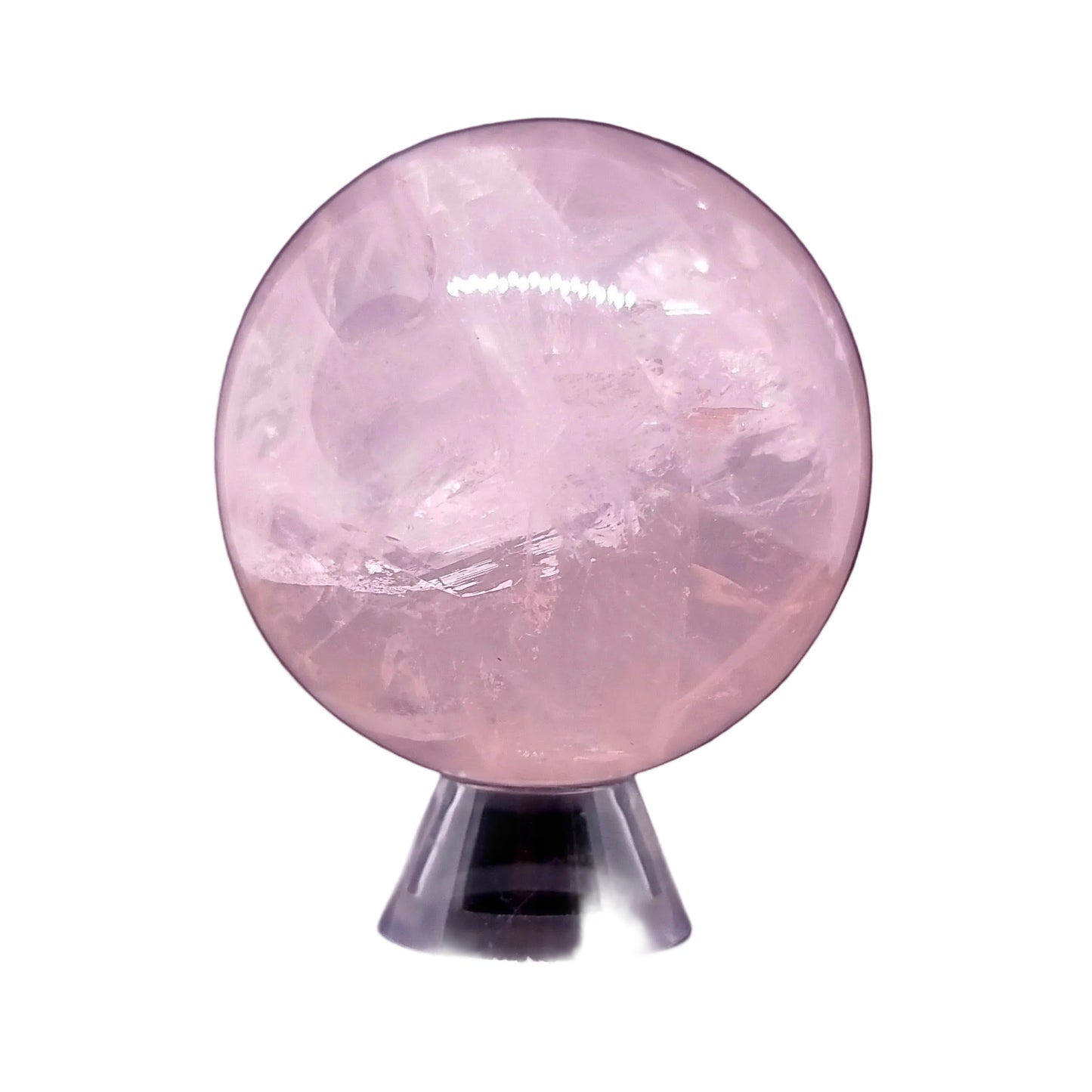 ROSE QUARTZ WITH STAR ASTERISM POLISHED SPHERE 5 cm ( 417g )