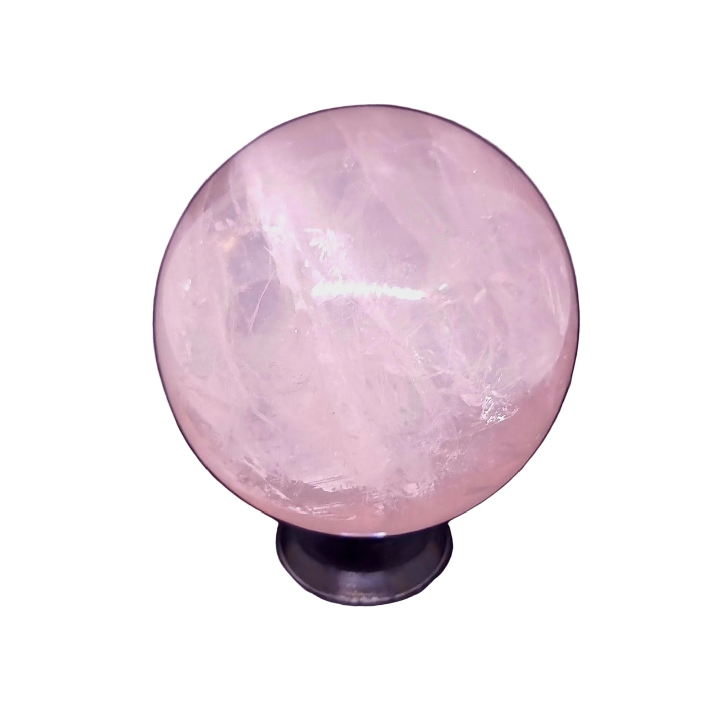ROSE QUARTZ WITH STAR ASTERISM POLISHED SPHERE 5 cm ( 417g )