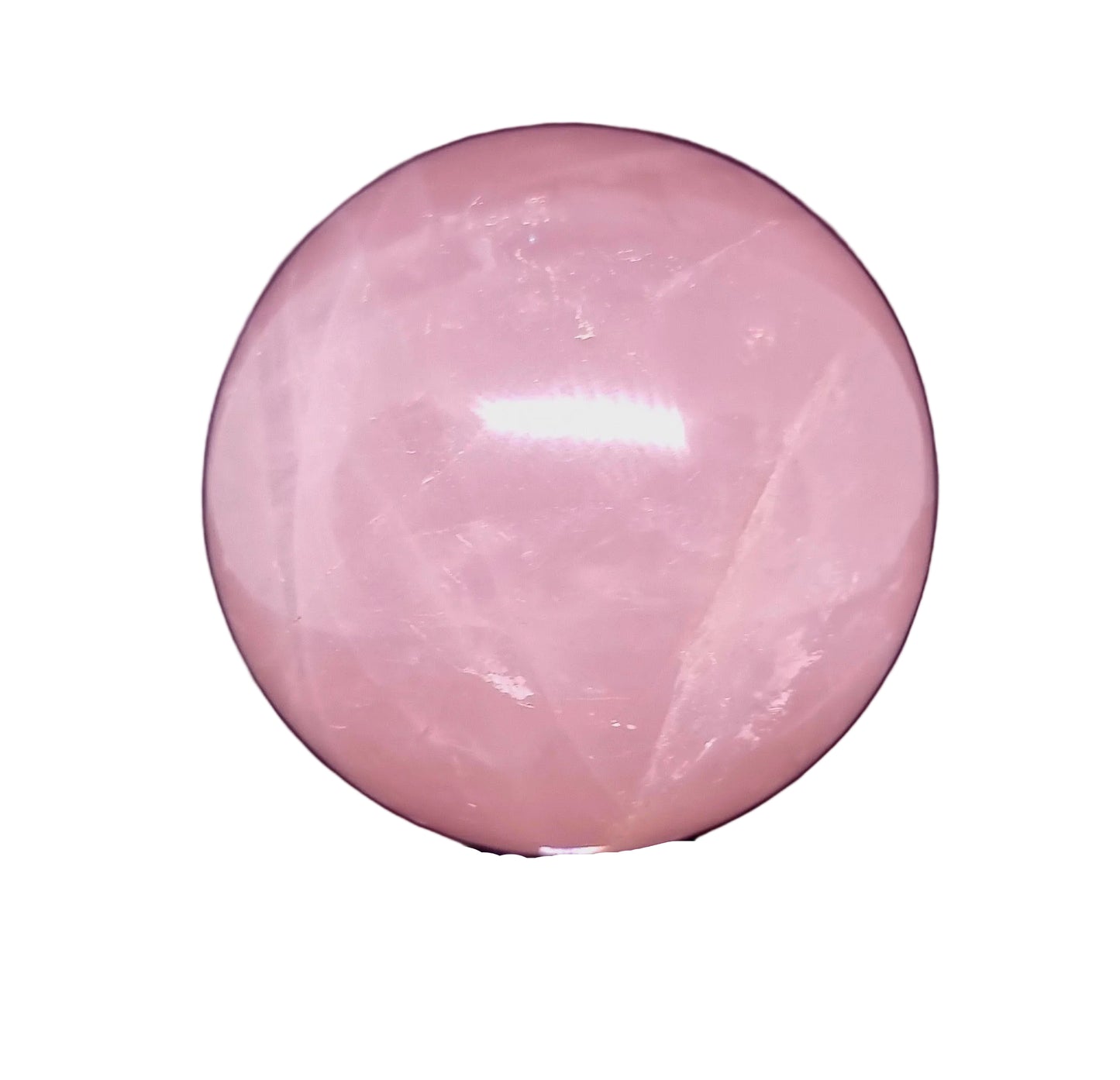 ROSE QUARTZ WITH STAR ASTERISM POLISHED SPHERE 6 cm ( 497g )