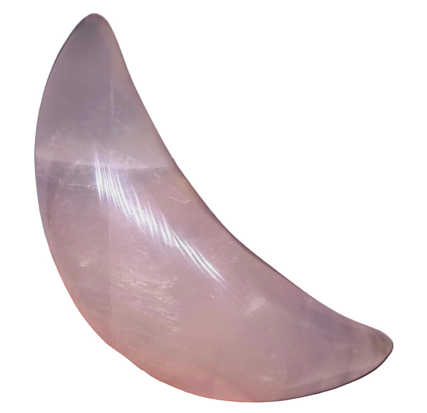 ROSE QUARTZ POLISHED CRESCENT MOON (471g)