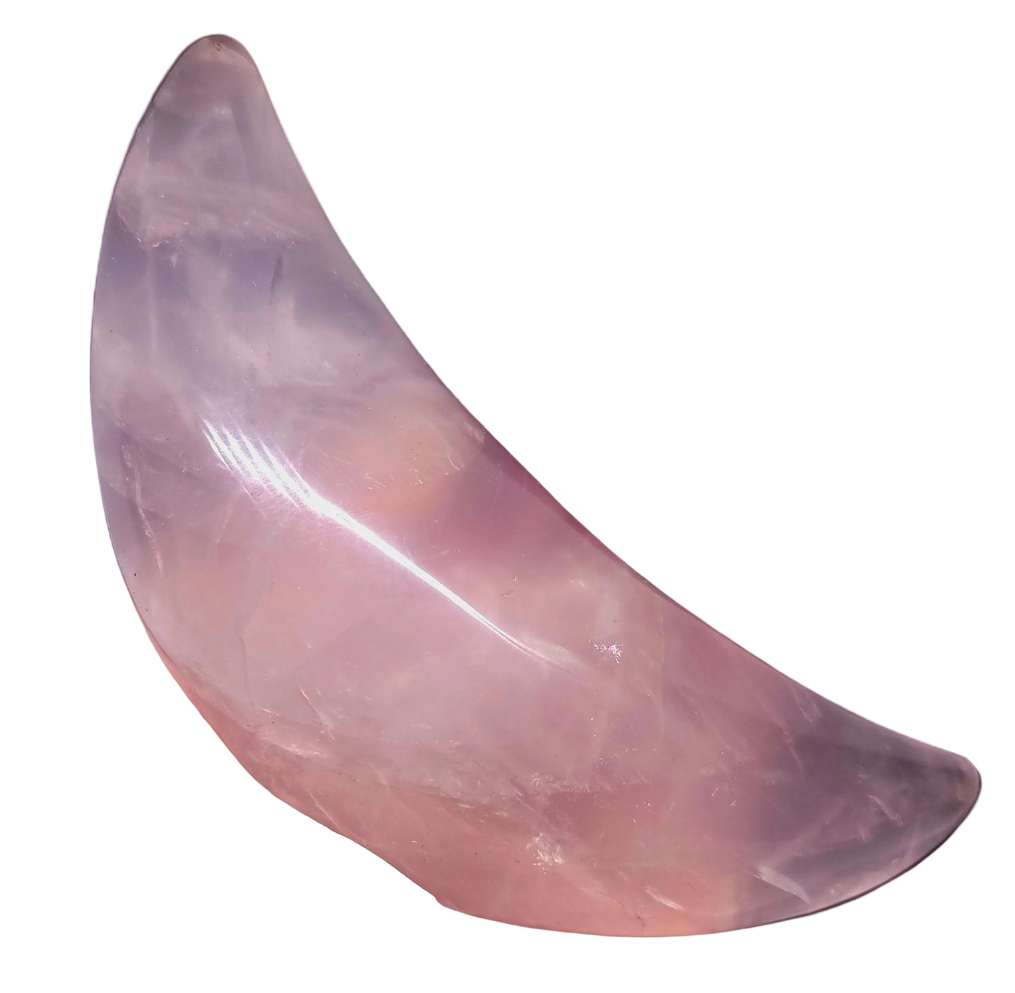 ROSE QUARTZ POLISHED CRESCENT MOON (371g)