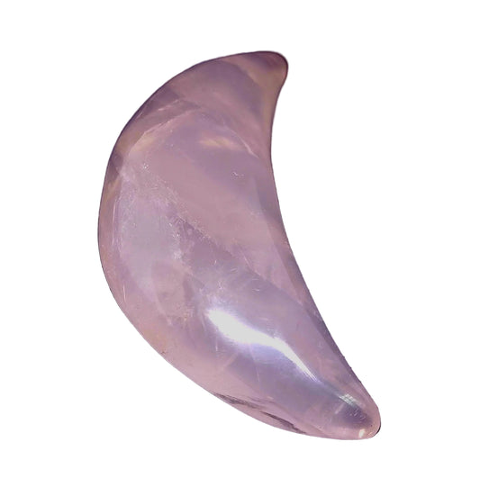 ROSE QUARTZ POLISHED CRESCENT MOON (371g)