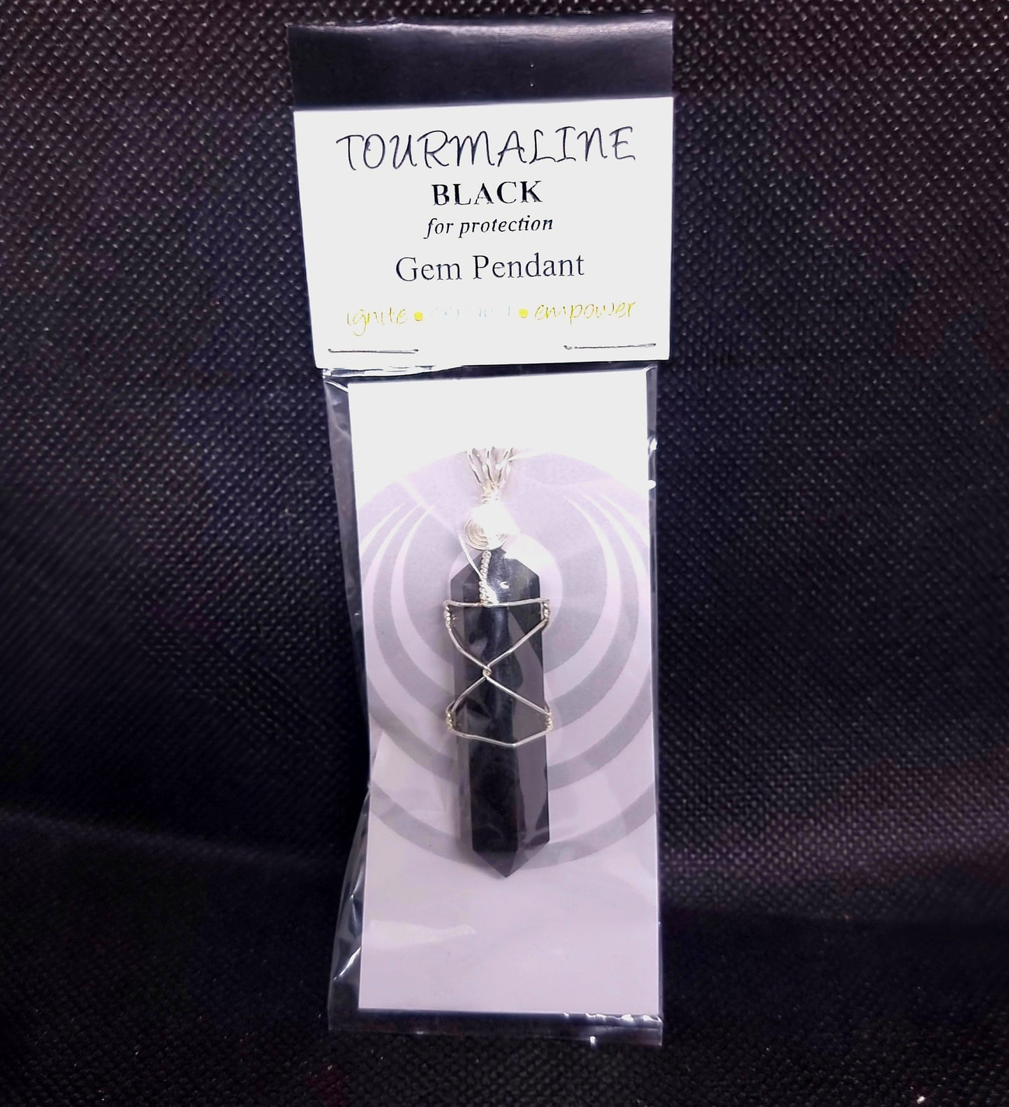 DOUBLE TERMINATED BLACK TOURMALINE PENDANT - PROTECTION & PROSPERITY