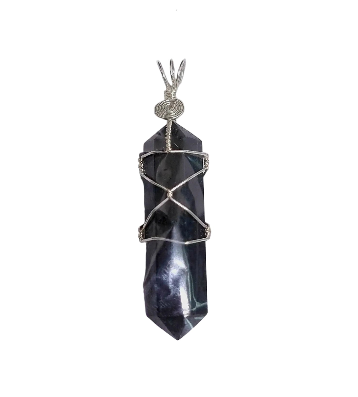 DOUBLE TERMINATED BLACK TOURMALINE PENDANT - PROTECTION & PROSPERITY