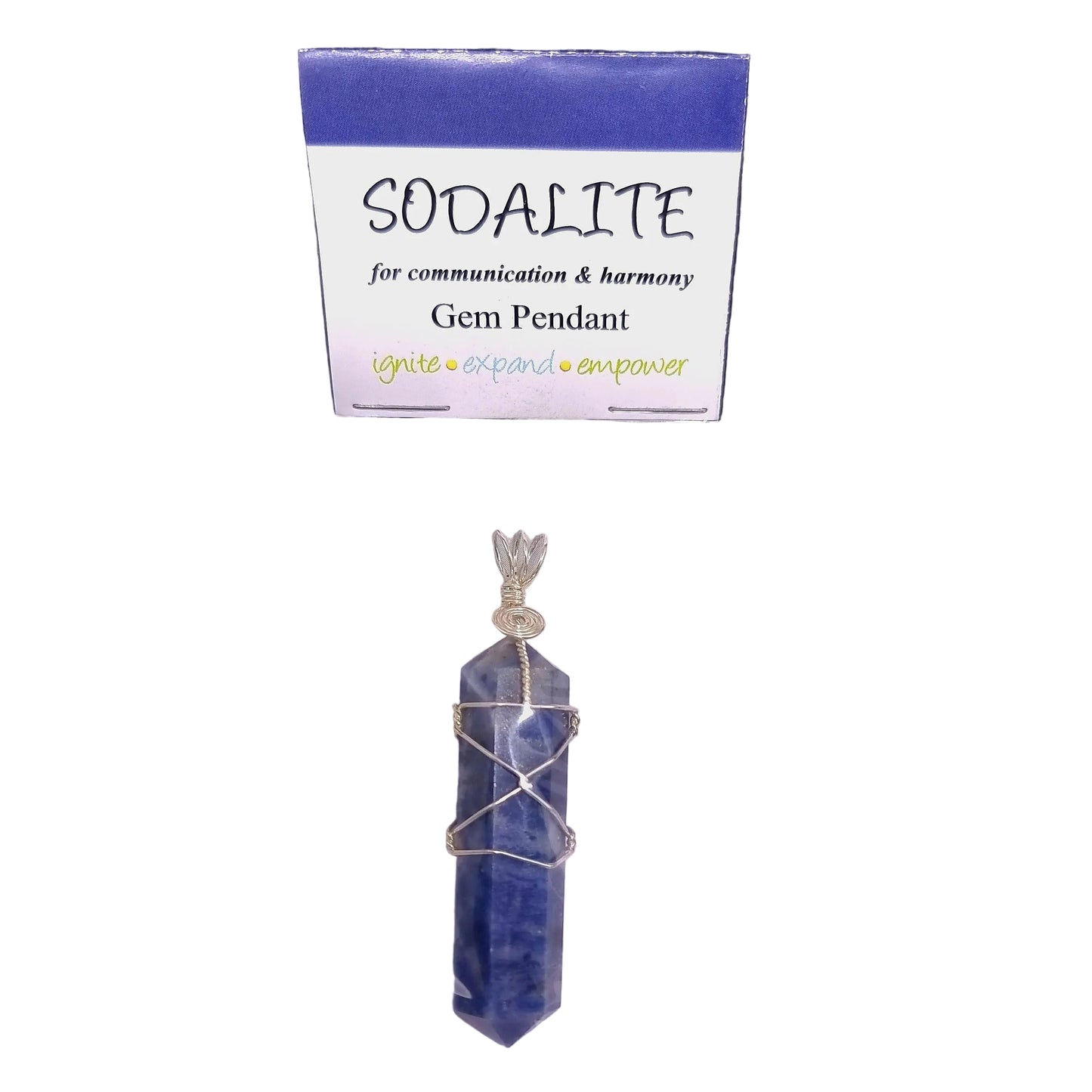 DOUBLE TERMINATED SODALITE PENDANT - WISDOM