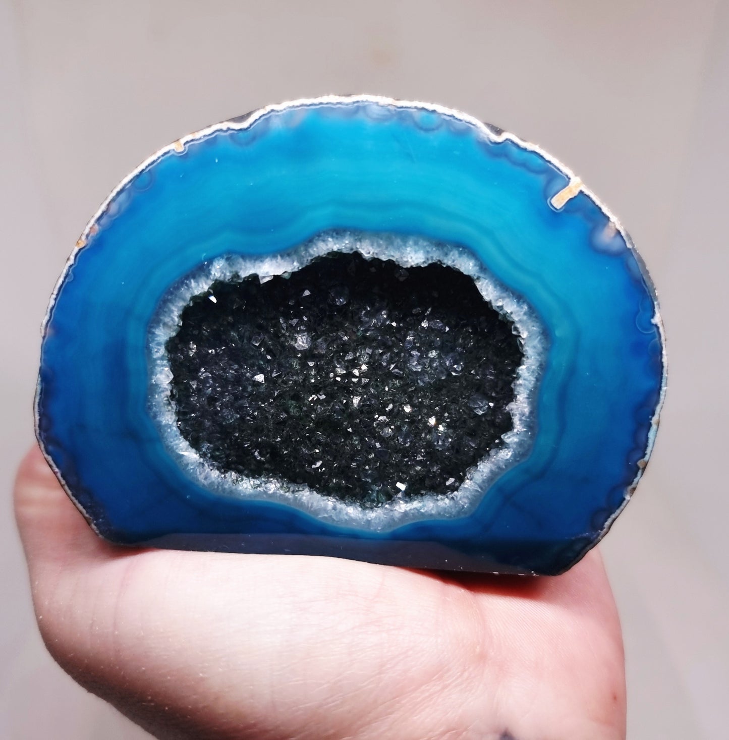 TEAL AGATE GEODE 277 g - INNER PEACE