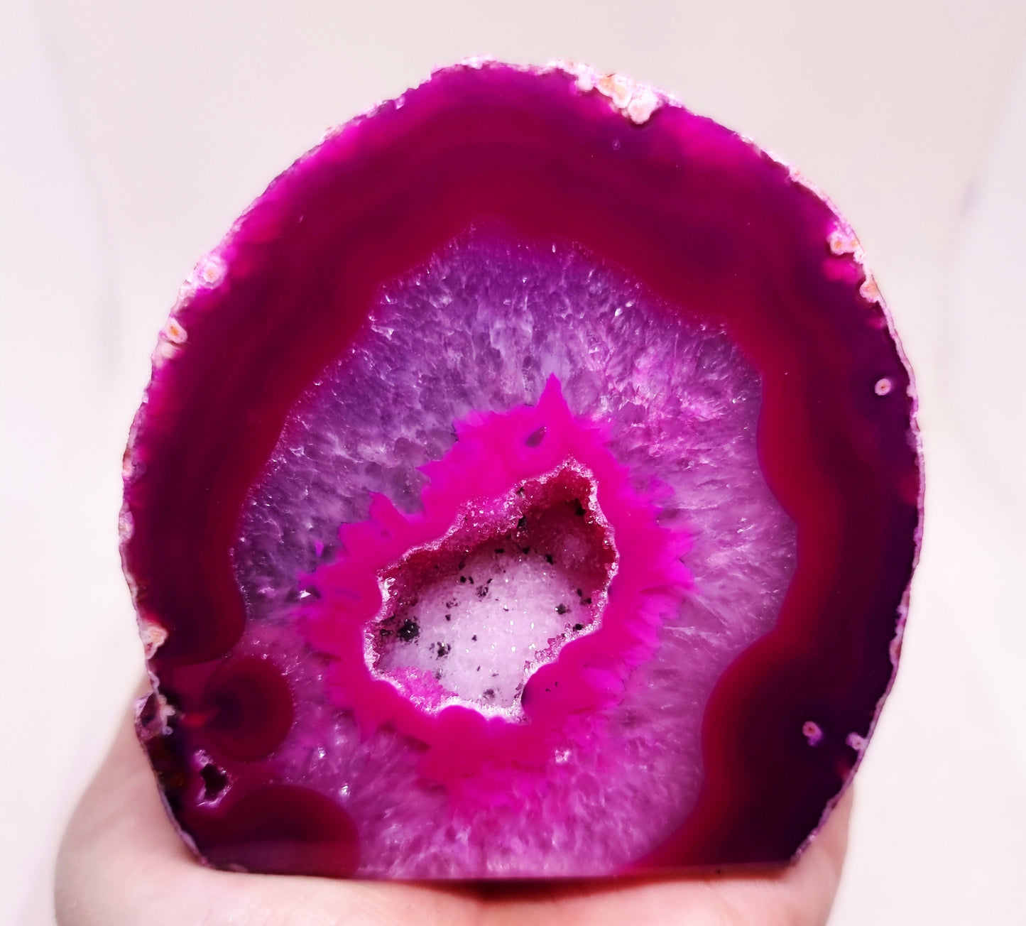 PINK AGATE GEODE 351 g - PASSION