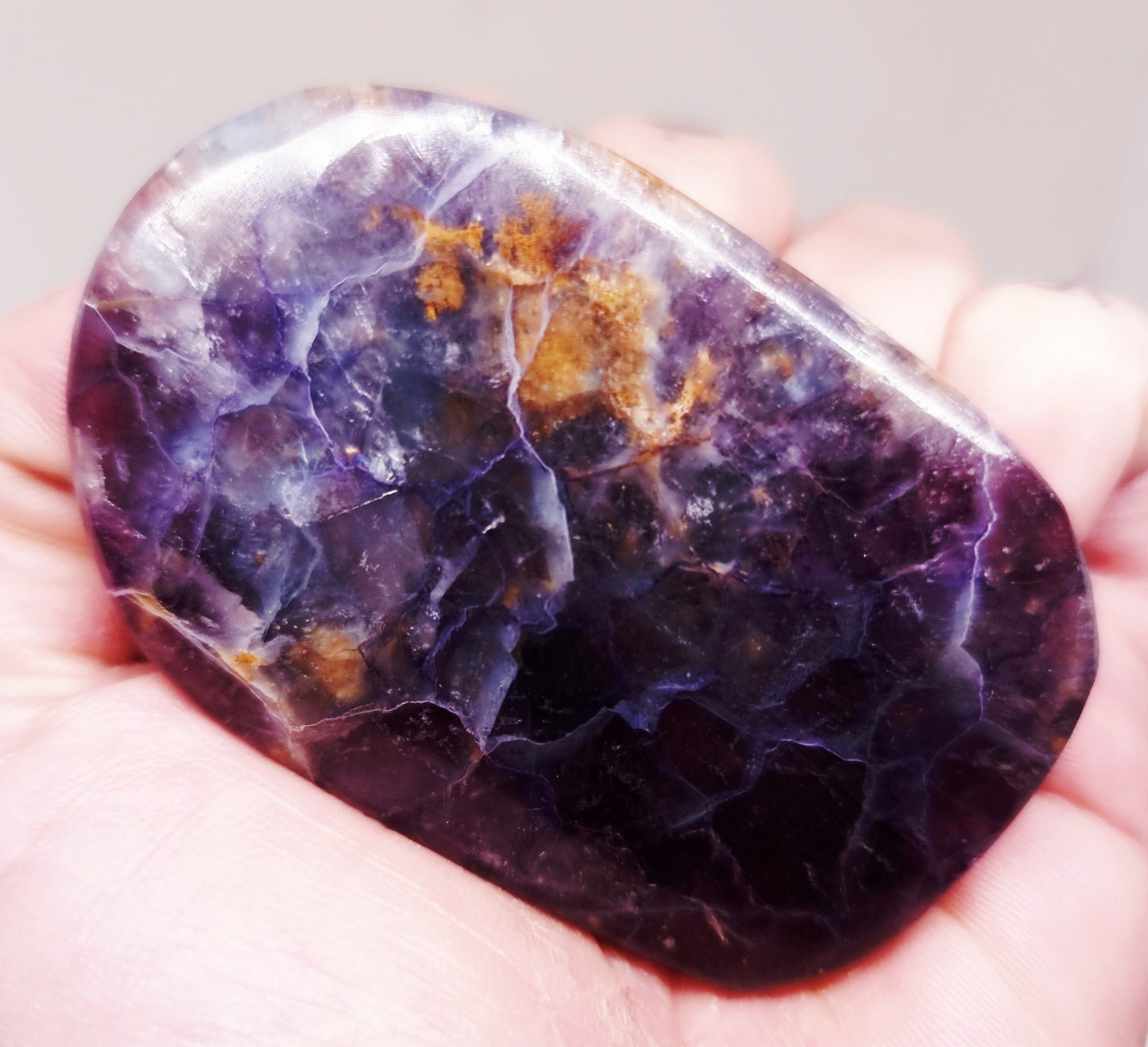 POLISHED WATERMELON FLUORITE FREEFORM 68 g - MENTAL CLARITY