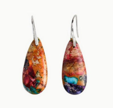 MIXED IMPERIAL PINE JASPER EARRINGS - EMOTIONAL BALANCE