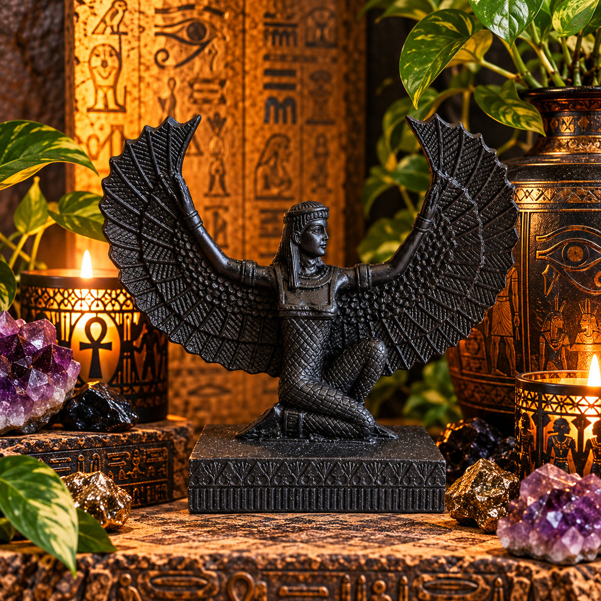 EGYPTIAN ISIS GODDESS STATUE SML